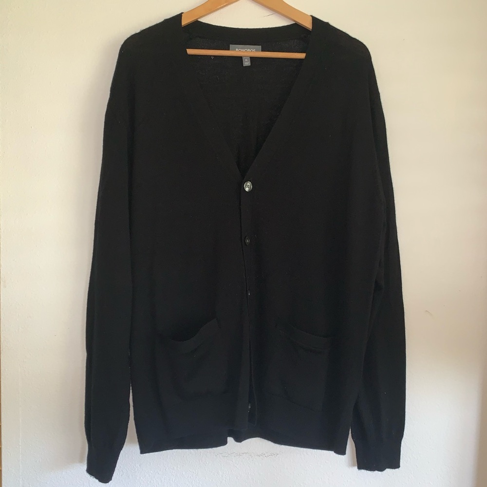 Black button down sweater